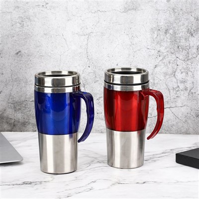 Plastic mok van 15 oz met handvat